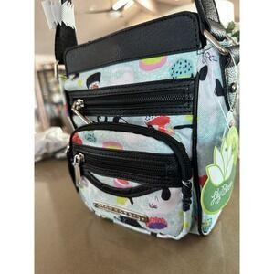 Lily Bloom Jaimie Crossbody Bag Cat Sushi Print Small Purse NWT